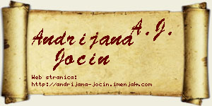 Andrijana Jocin vizit kartica